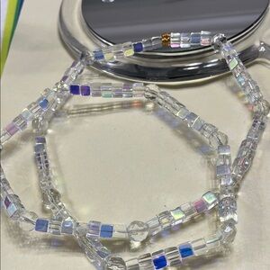 Iridescent Beaded Necklace Late MCM